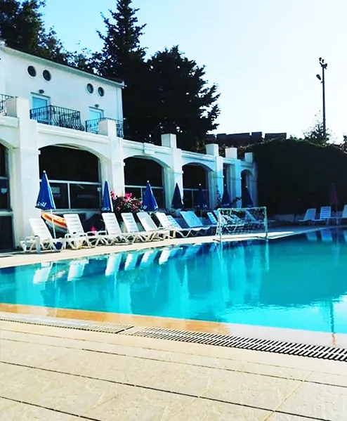 Fethiye Ant Apart Hotel swimming pool and restaurant