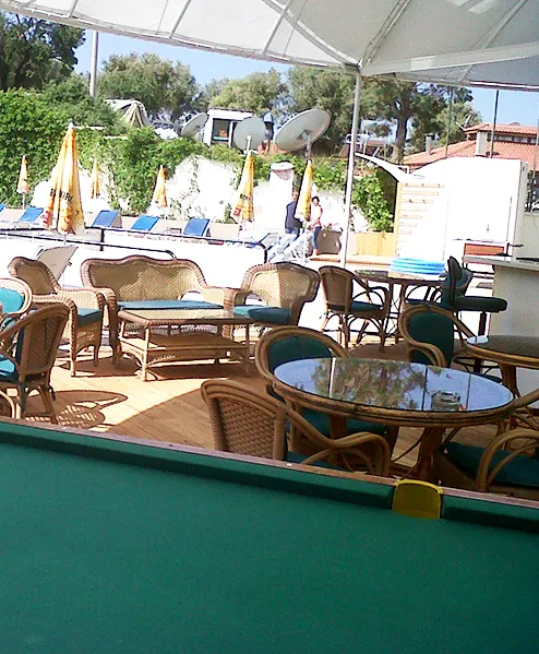 Fethiye Ant Apart Hotel cafe bar events area and pool table