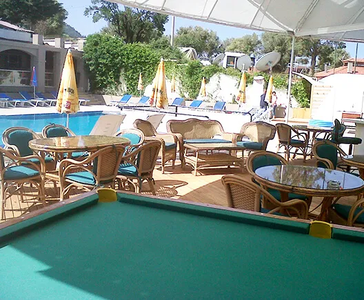 Fethiye Ant Apart Hotel cafe bar event area and pool table